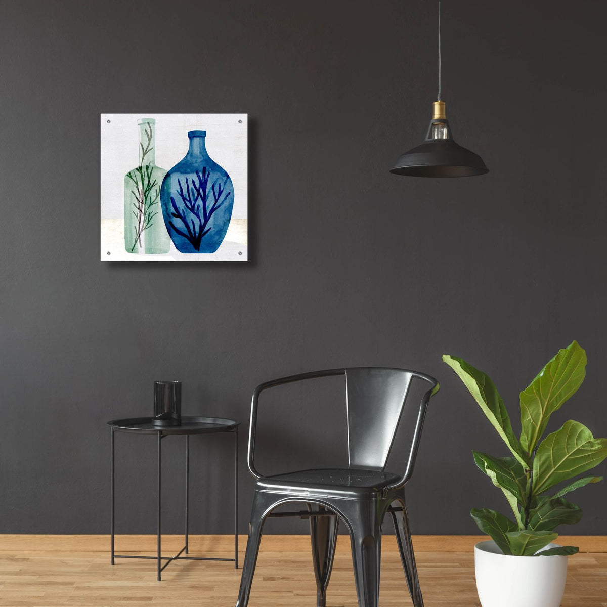 Laura Gibson _sea Glass Vase 1 by Annie Warren - 24x24 acrylic wall art in a room