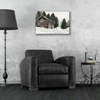 Laura Gibson _winter Barn 1 by Annie Warren - 24x16 acrylic wall art in a room