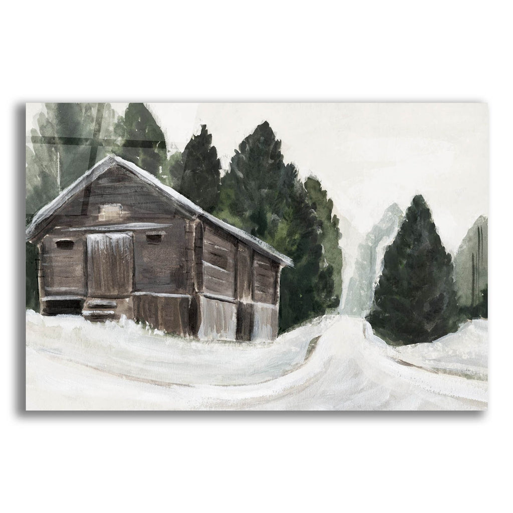 Laura Gibson _winter Barn 1 by Annie Warren acrylic glass wall art