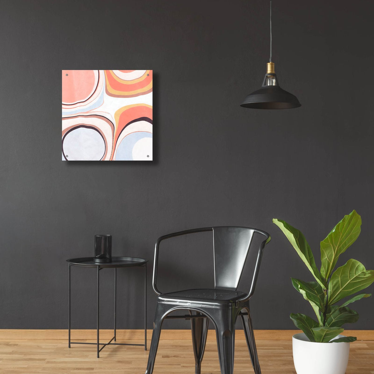 Fluid Rings 2 by Annie Warren - 24x24 acrylic wall art in a room
