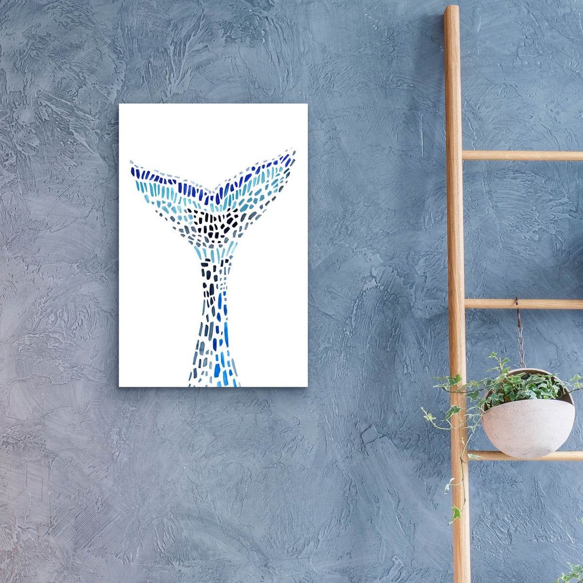 Mosaic Tail 1 by Annie Warren - 16x24 acrylic wall art in a room