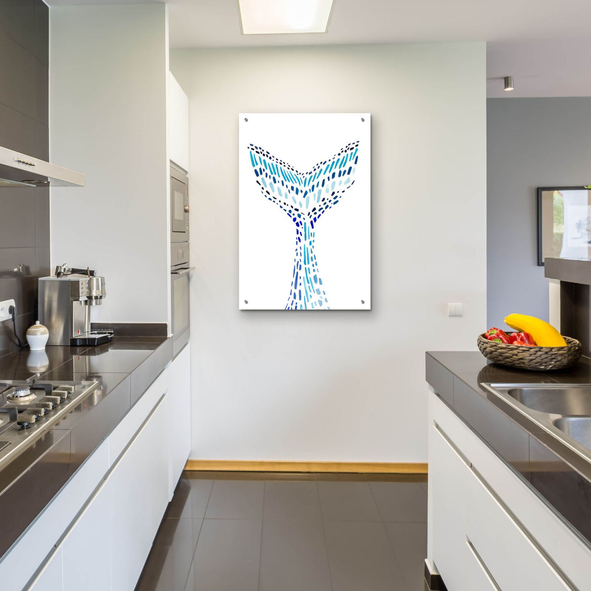 Mosaic Tail 2 by Annie Warren - 24x36 acrylic wall art in a room