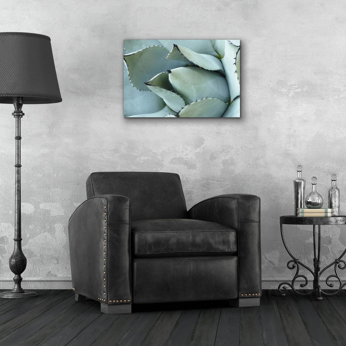 Agave Detail 1 by Brittany Evans - 24x16 acrylic wall art in a room