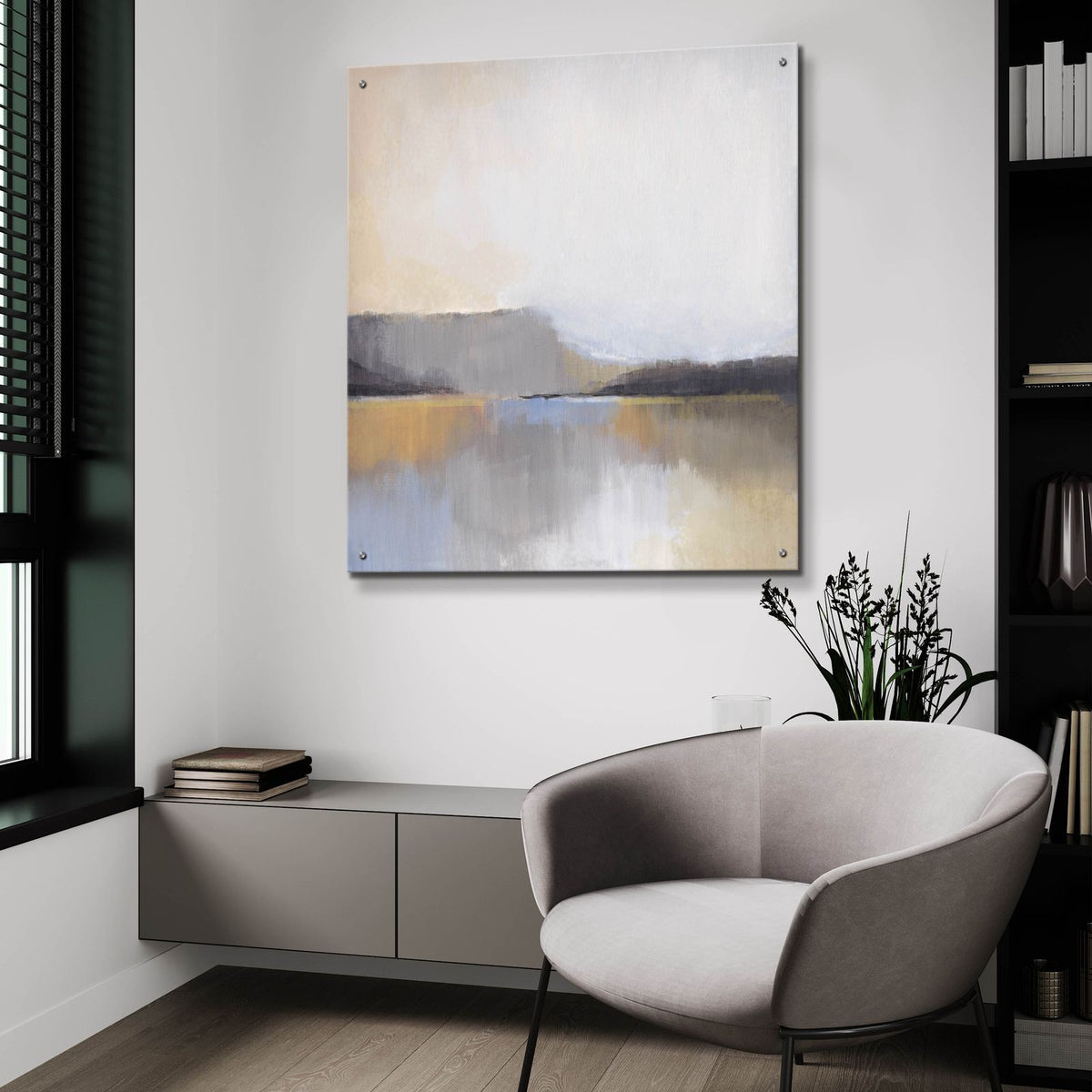 Grey Dunes 1 by Brittany Evans - 36x36 acrylic wall art in a room