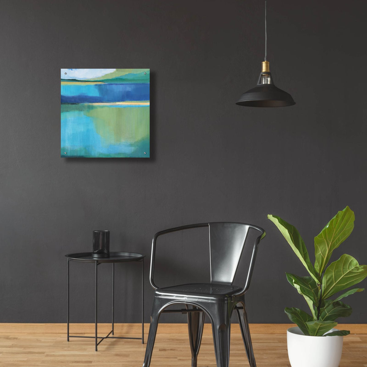 Lagoon 1 by Brittany Evans - 24x24 acrylic wall art in a room