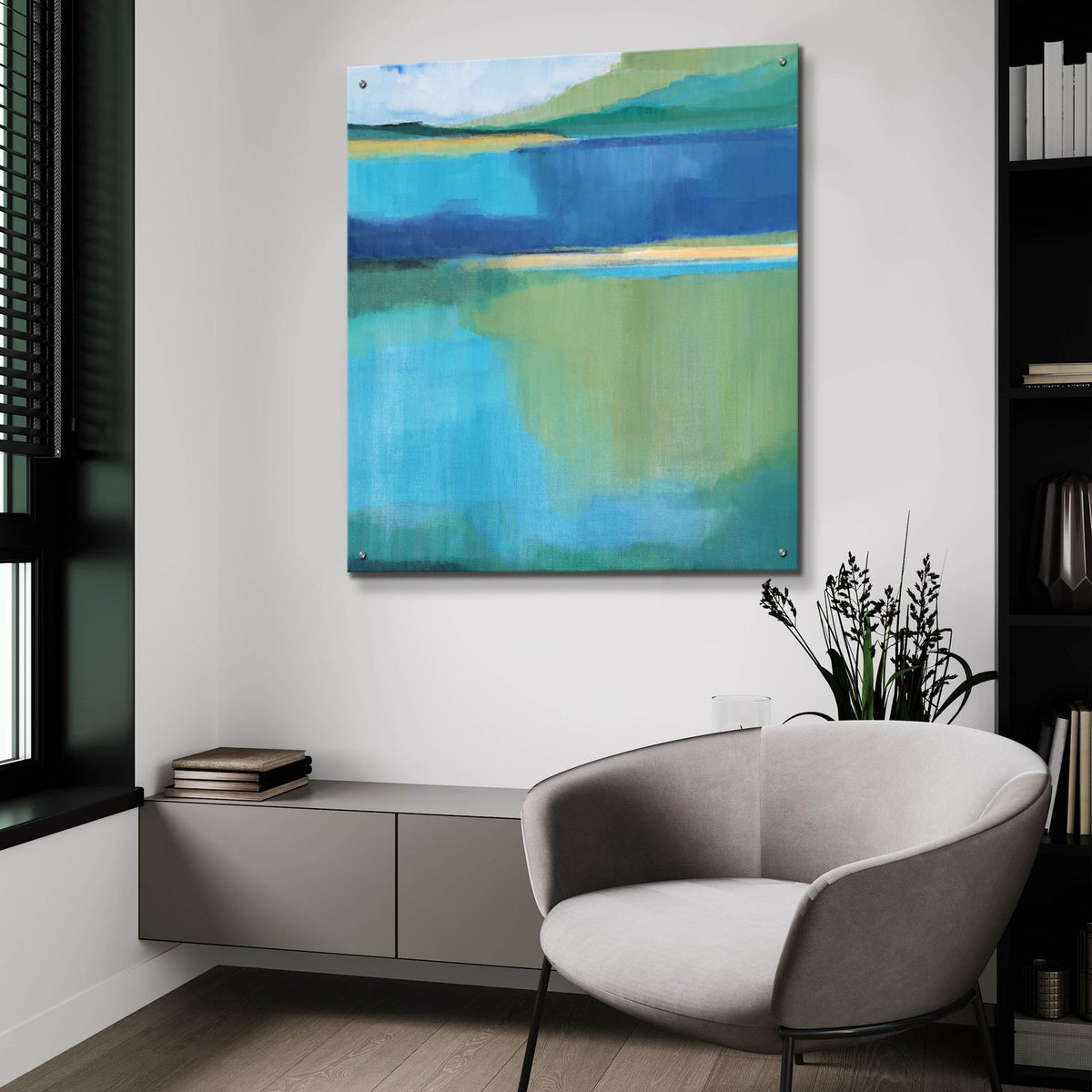 Lagoon 1 by Brittany Evans - 36x36 acrylic wall art in a room