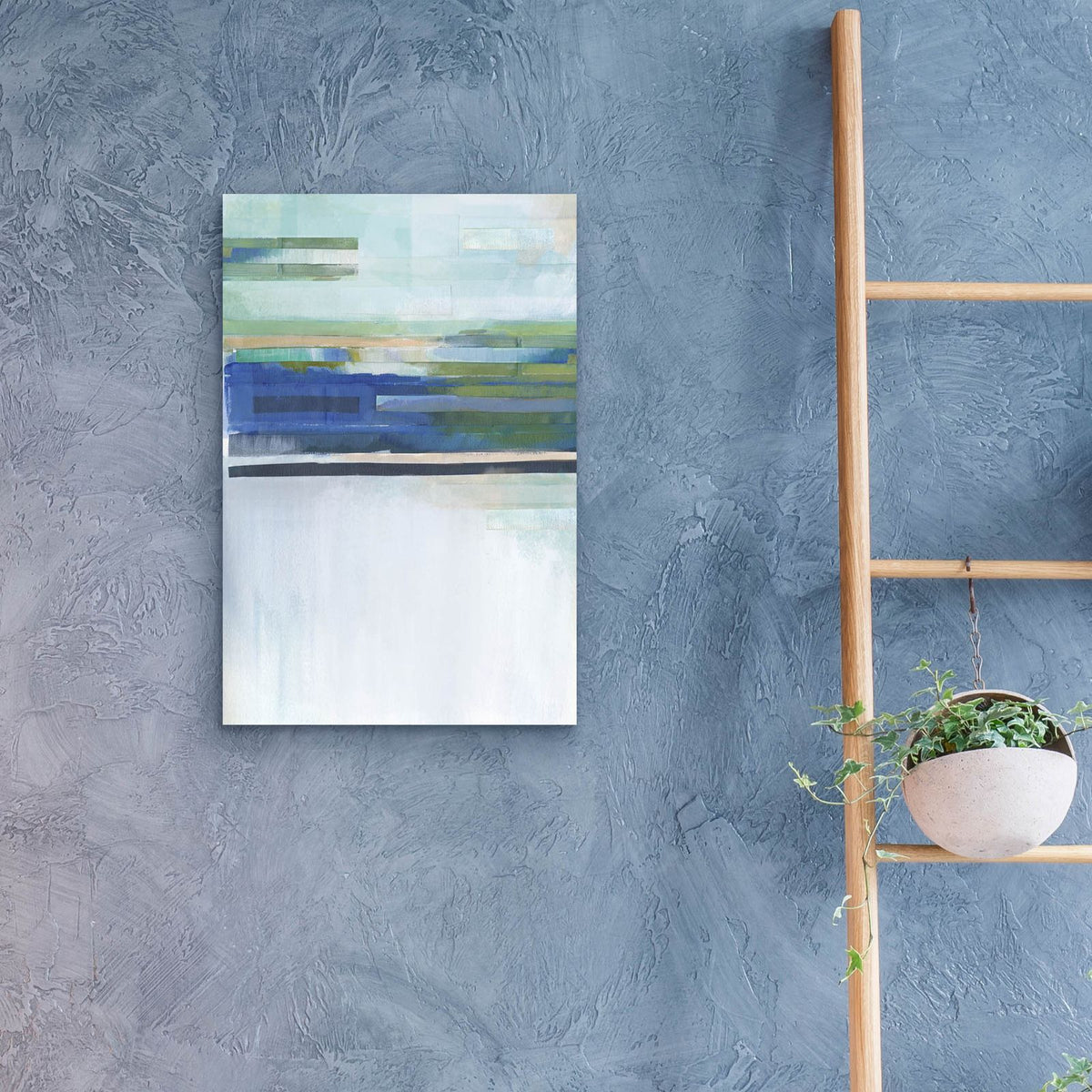 Blue Lapis Waterfall 1 by Brittany Evans - 16x24 acrylic wall art in a room