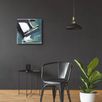 Construction by Brittany Evans - 24x24 acrylic wall art in a room