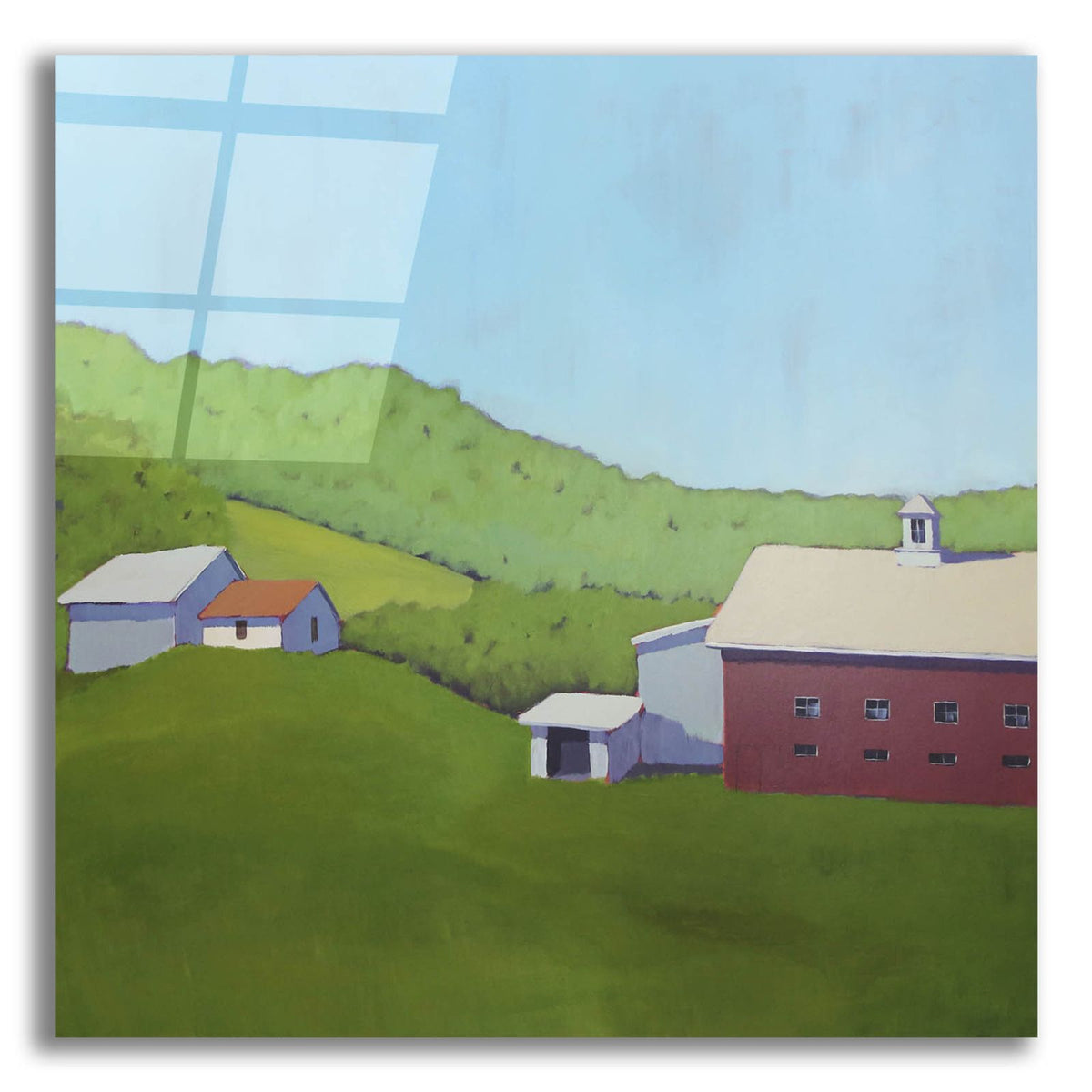 Primary Barns 6 by Carol Young acrylic glass wall art