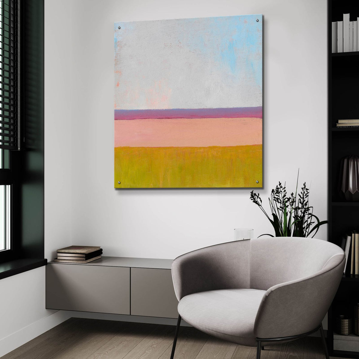 Beyond The Fields 1 by Carol Young - 36x36 acrylic wall art in a room