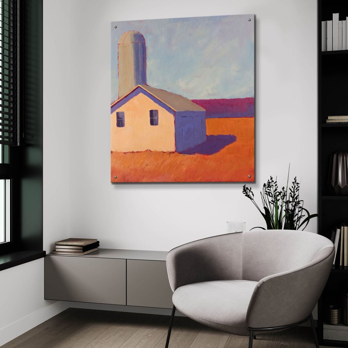 Bucolic Structure 6 by Carol Young - 36x36 acrylic wall art in a room