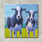 Cow Pals 2 by Carol Young - 12x12 acrylic wall art in a room