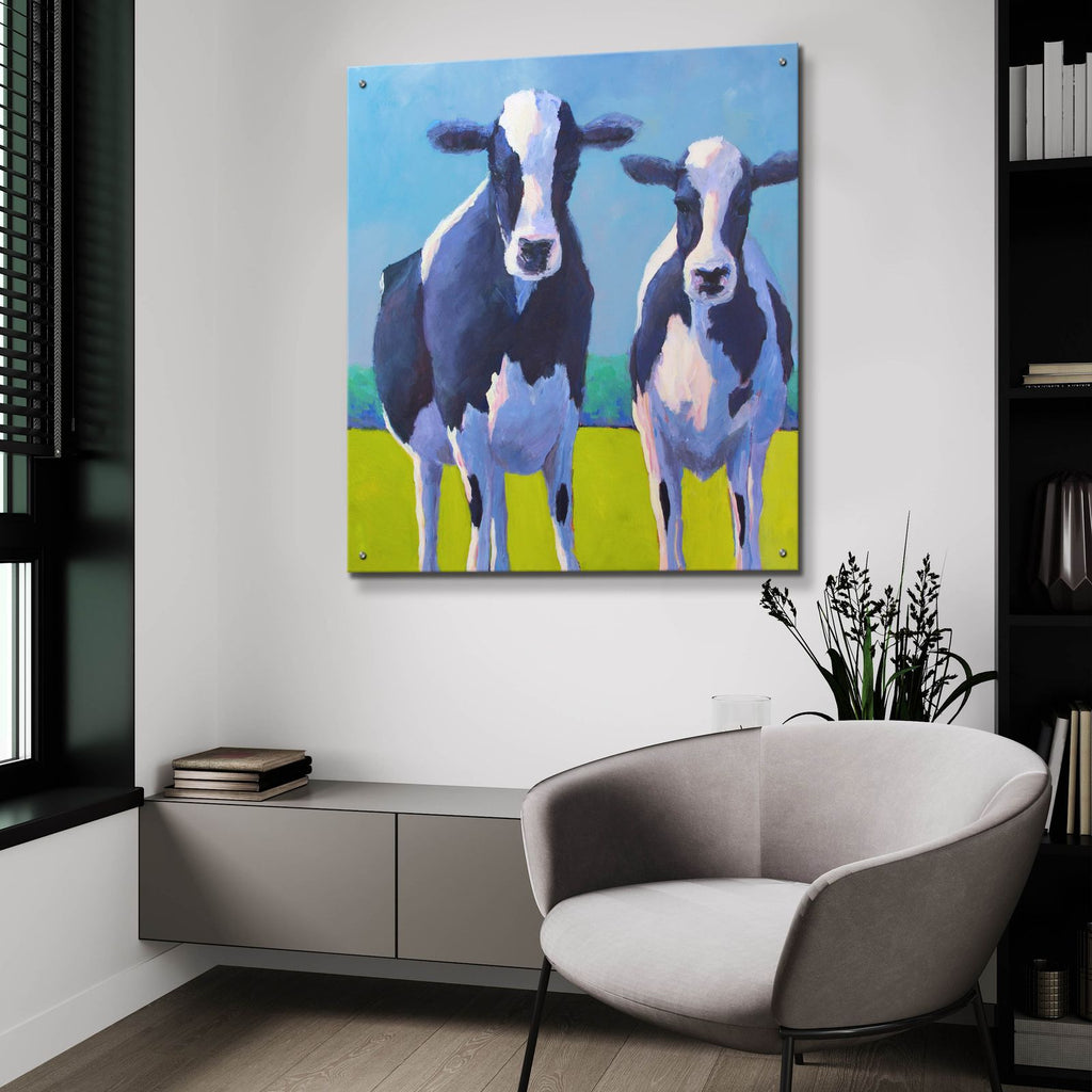 Cow Pals 2 by Carol Young - 36x36 acrylic wall art in a room