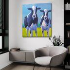 Cow Pals 2 by Carol Young - 36x36 acrylic wall art in a room