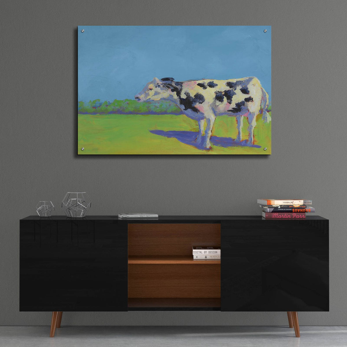 Cow Pals 3 by Carol Young - 36x24 acrylic wall art in a room