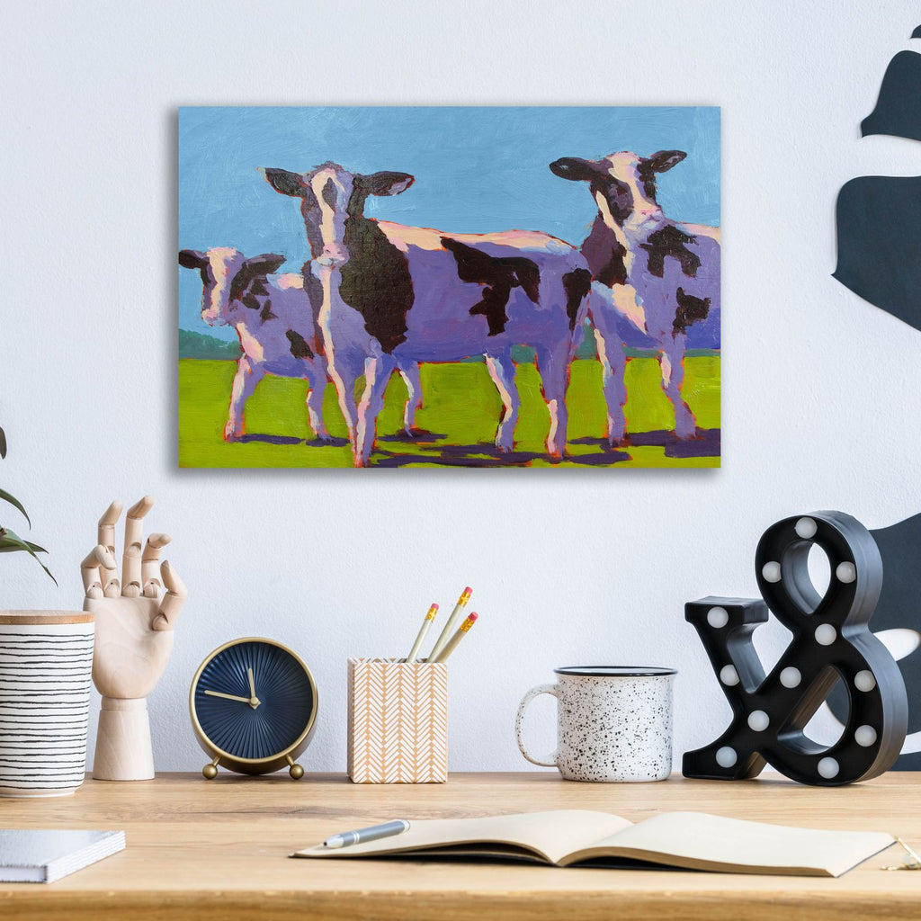 Cow Pals 4 by Carol Young - 16x12 acrylic wall art in a room