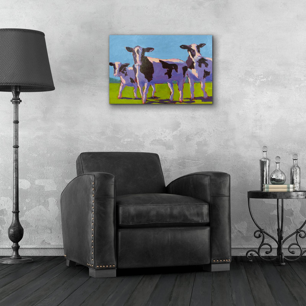 Cow Pals 4 by Carol Young - 24x16 acrylic wall art in a room