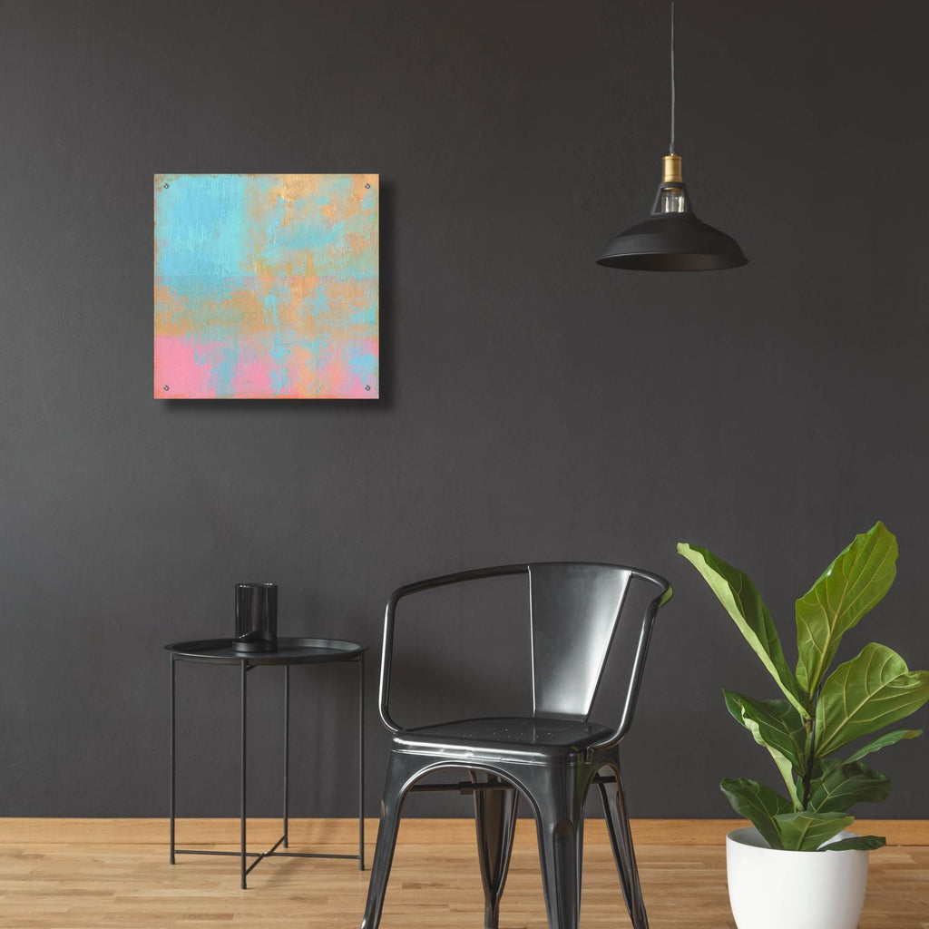 Day Glow Pastel 2 by Carol Young - 24x24 acrylic wall art in a room