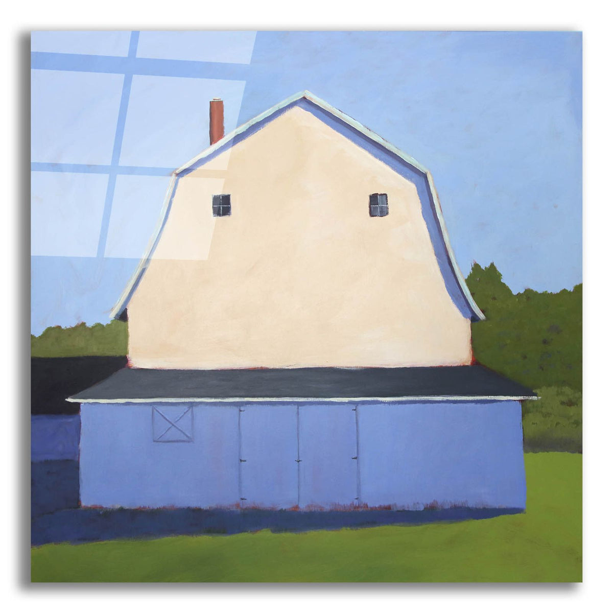 Primary Barns 2 by Carol Young acrylic glass wall art