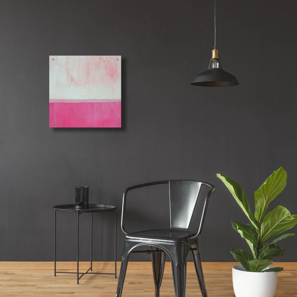 Raspberry Mint 1 by Carol Young - 24x24 acrylic wall art in a room