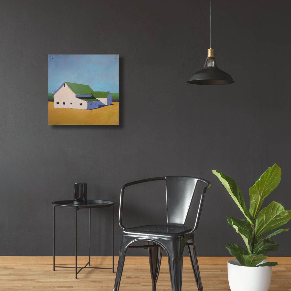 Homestead Barn 7 by Carol Young - 24x24 acrylic wall art in a room