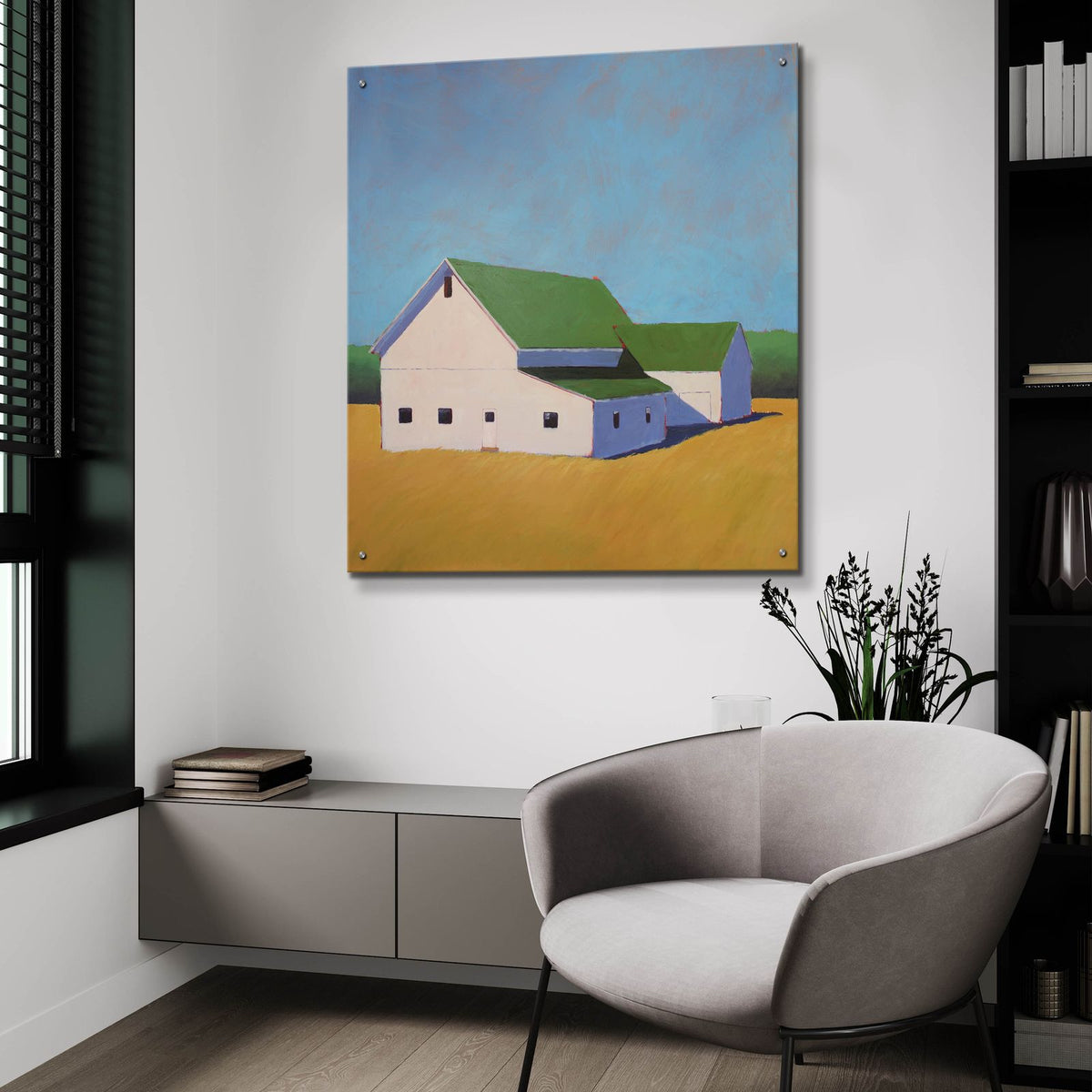 Homestead Barn 7 by Carol Young - 36x36 acrylic wall art in a room
