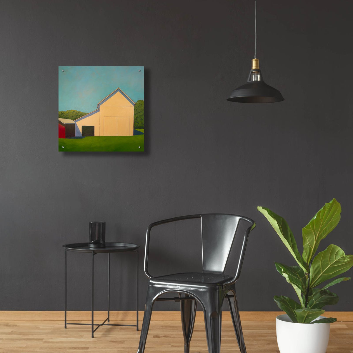 Homestead Barn 8 by Carol Young - 24x24 acrylic wall art in a room