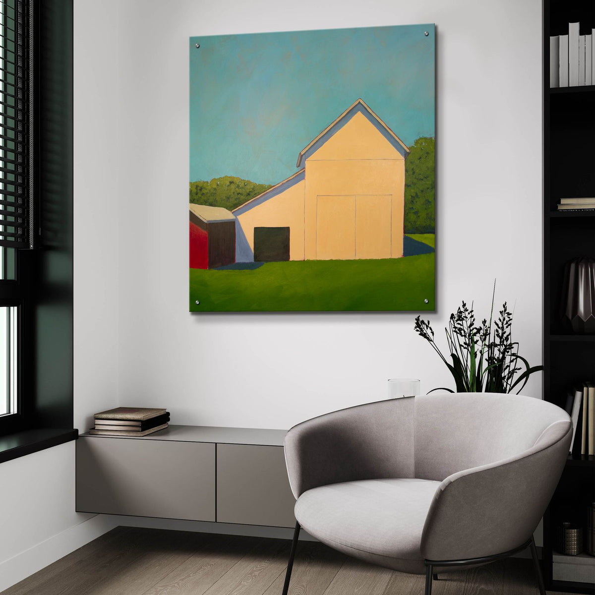 Homestead Barn 8 by Carol Young - 36x36 acrylic wall art in a room