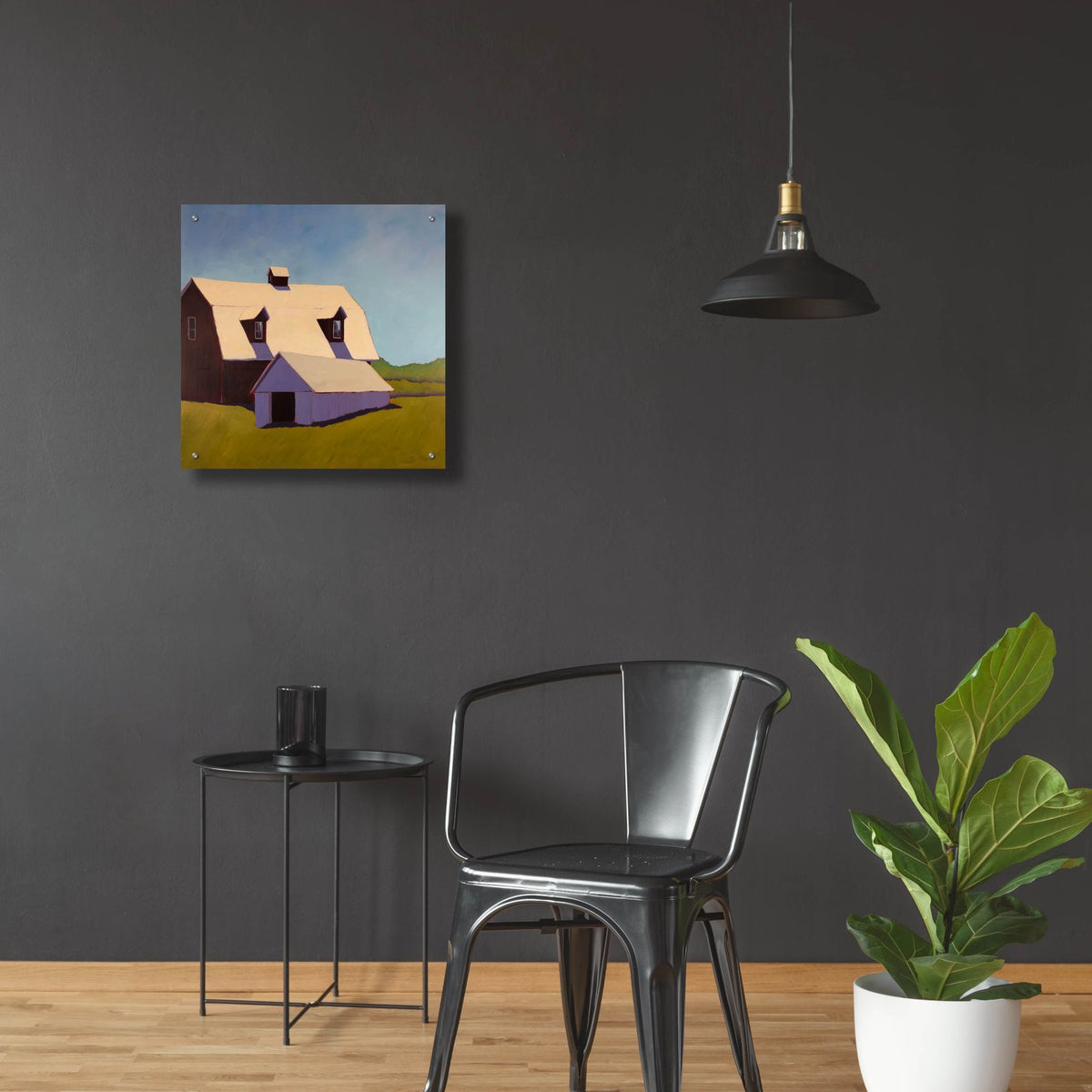 Homestead Barn 9 by Carol Young - 24x24 acrylic wall art in a room