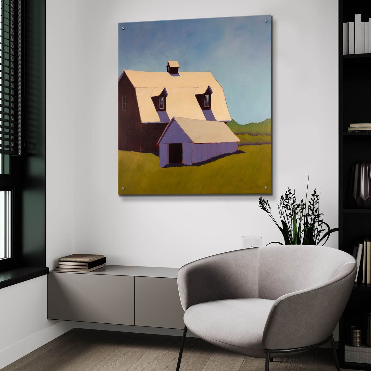 Homestead Barn 9 by Carol Young - 36x36 acrylic wall art in a room