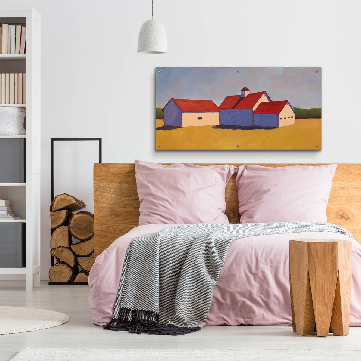 Barn On The Range 1 by Carol Young - 48x24 acrylic wall art in a room
