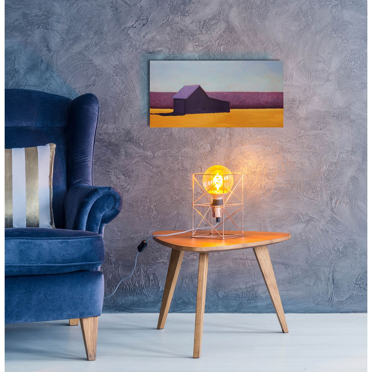 Barn On The Range 2 by Carol Young - 24x12 acrylic wall art in a room