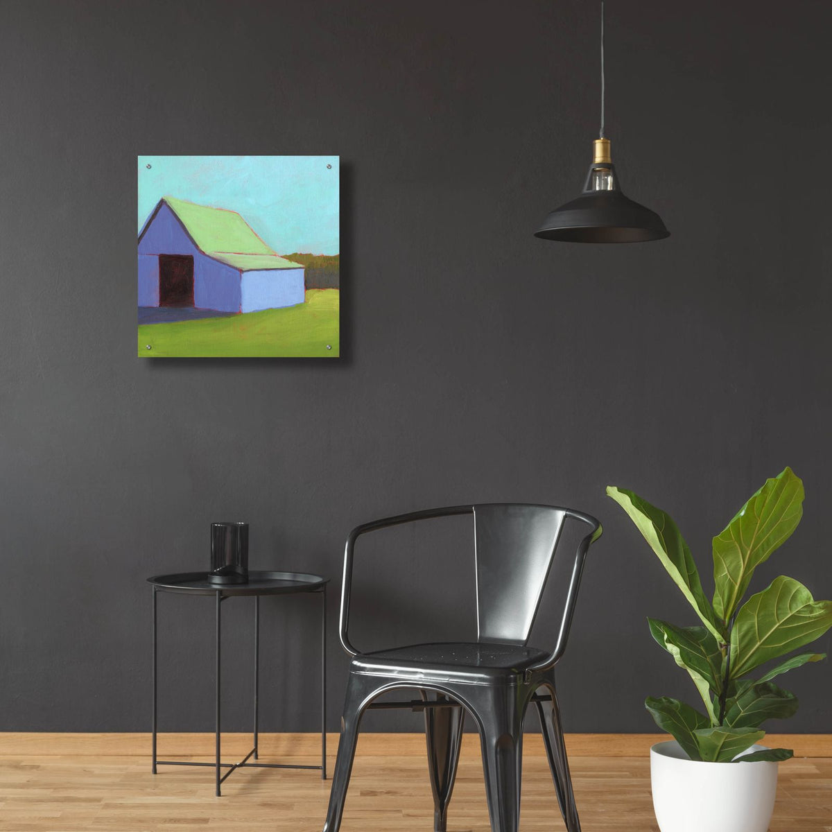 Homestead Barn 1 by Carol Young - 24x24 acrylic wall art in a room