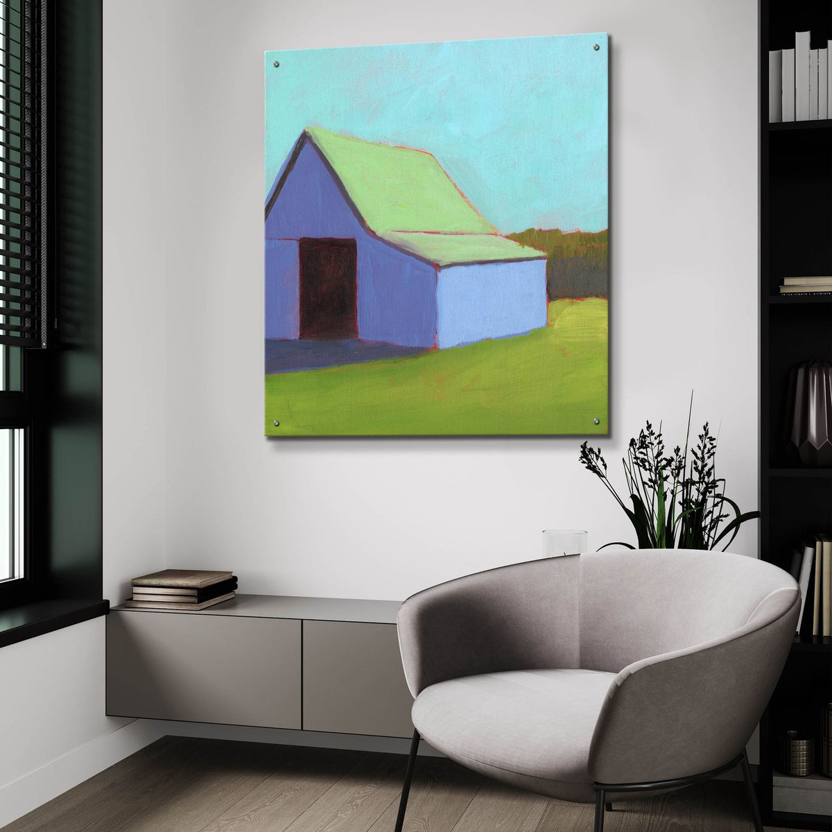 Homestead Barn 1 by Carol Young - 36x36 acrylic wall art in a room