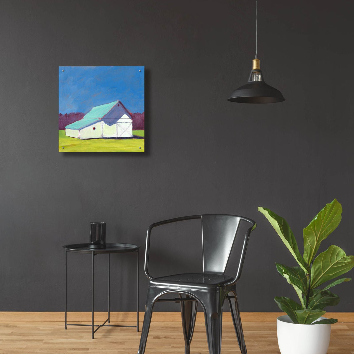Homestead Barn 4 by Carol Young - 24x24 acrylic wall art in a room