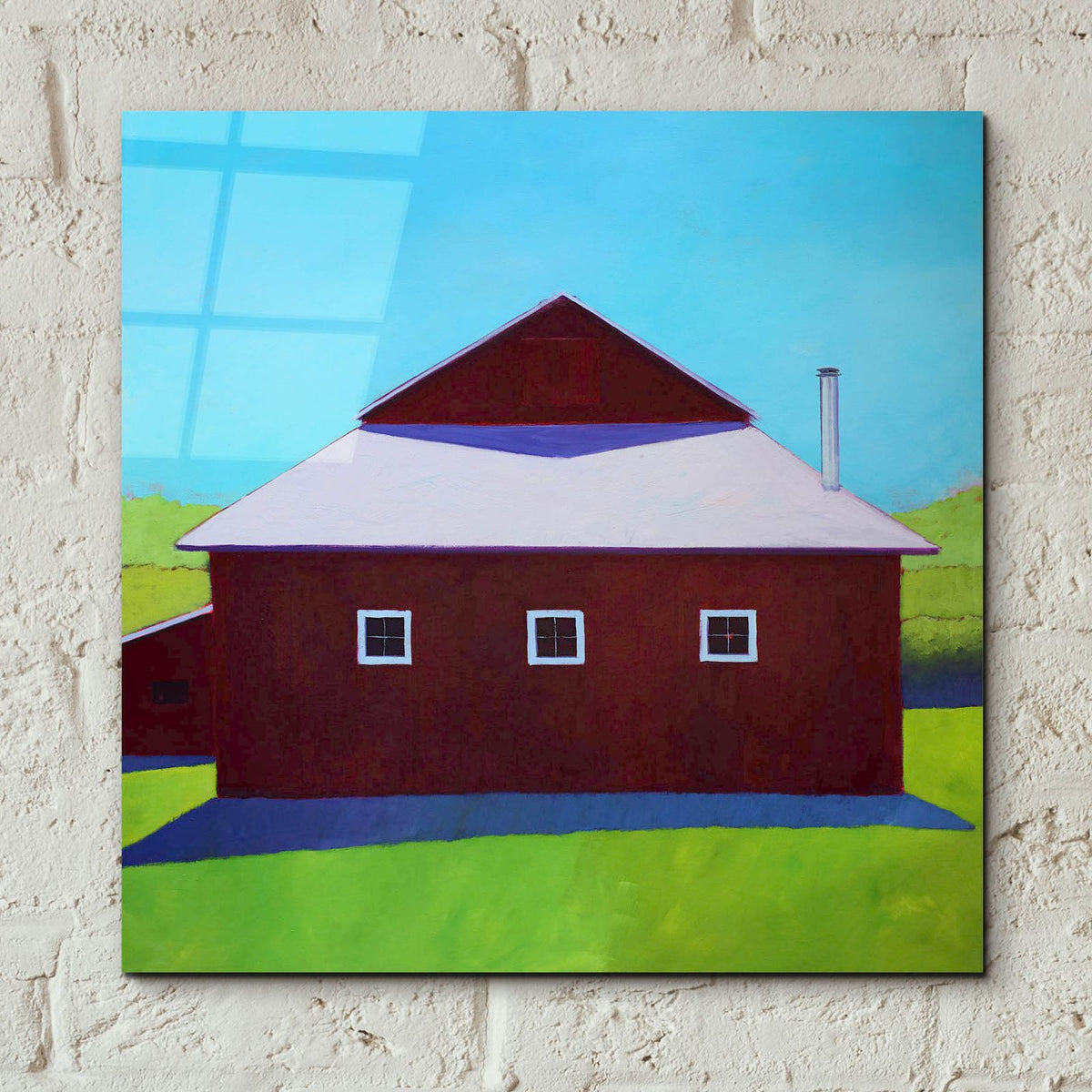 Homestead Barn 5 by Carol Young - 12x12 acrylic wall art in a room