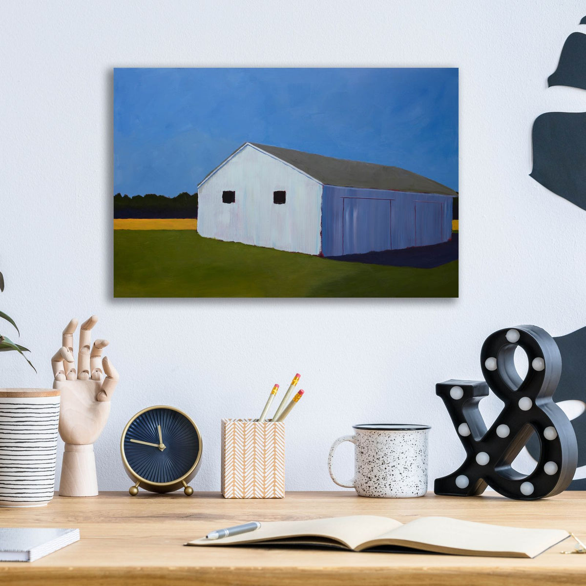 Orient Barn by Carol Young - 16x12 acrylic wall art in a room