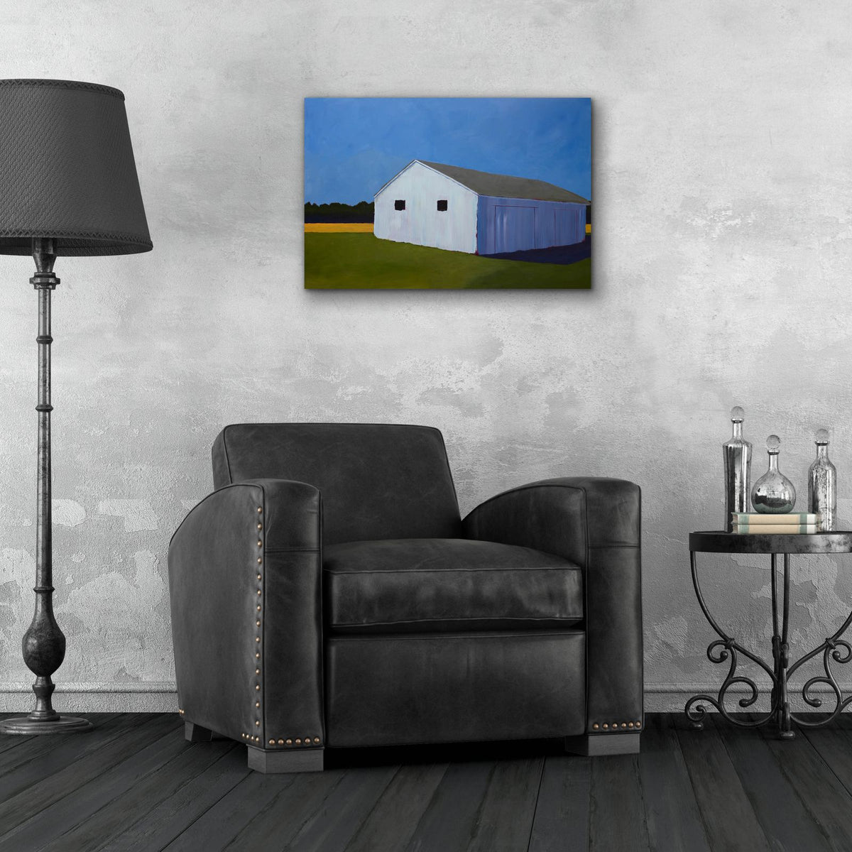 Orient Barn by Carol Young - 24x16 acrylic wall art in a room