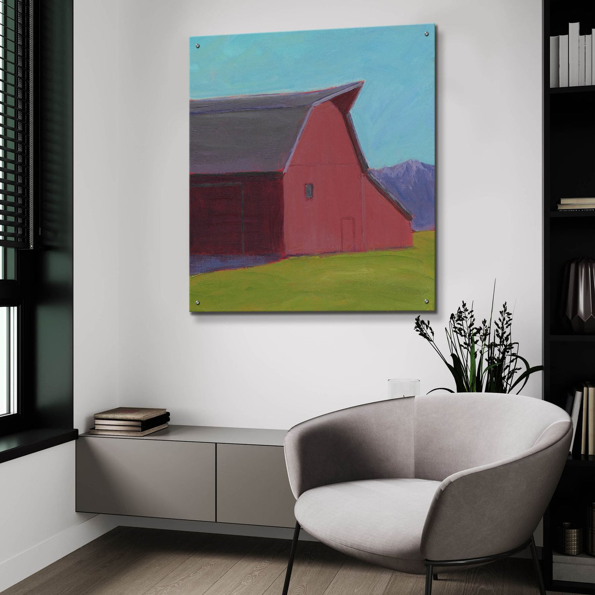 Rustic Hayven 2 by Carol Young - 36x36 acrylic wall art in a room