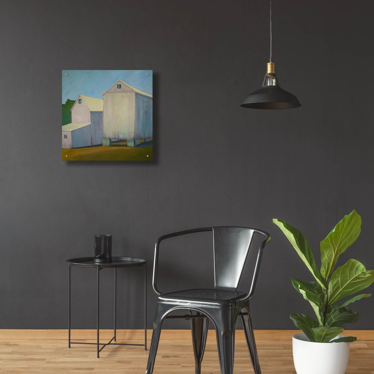 Six Feet Apart by Carol Young - 24x24 acrylic wall art in a room