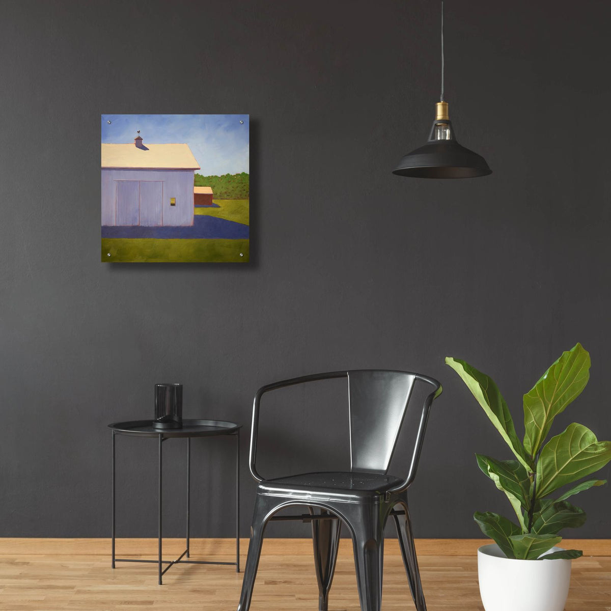 Velvet Violet 1 by Carol Young - 24x24 acrylic wall art in a room