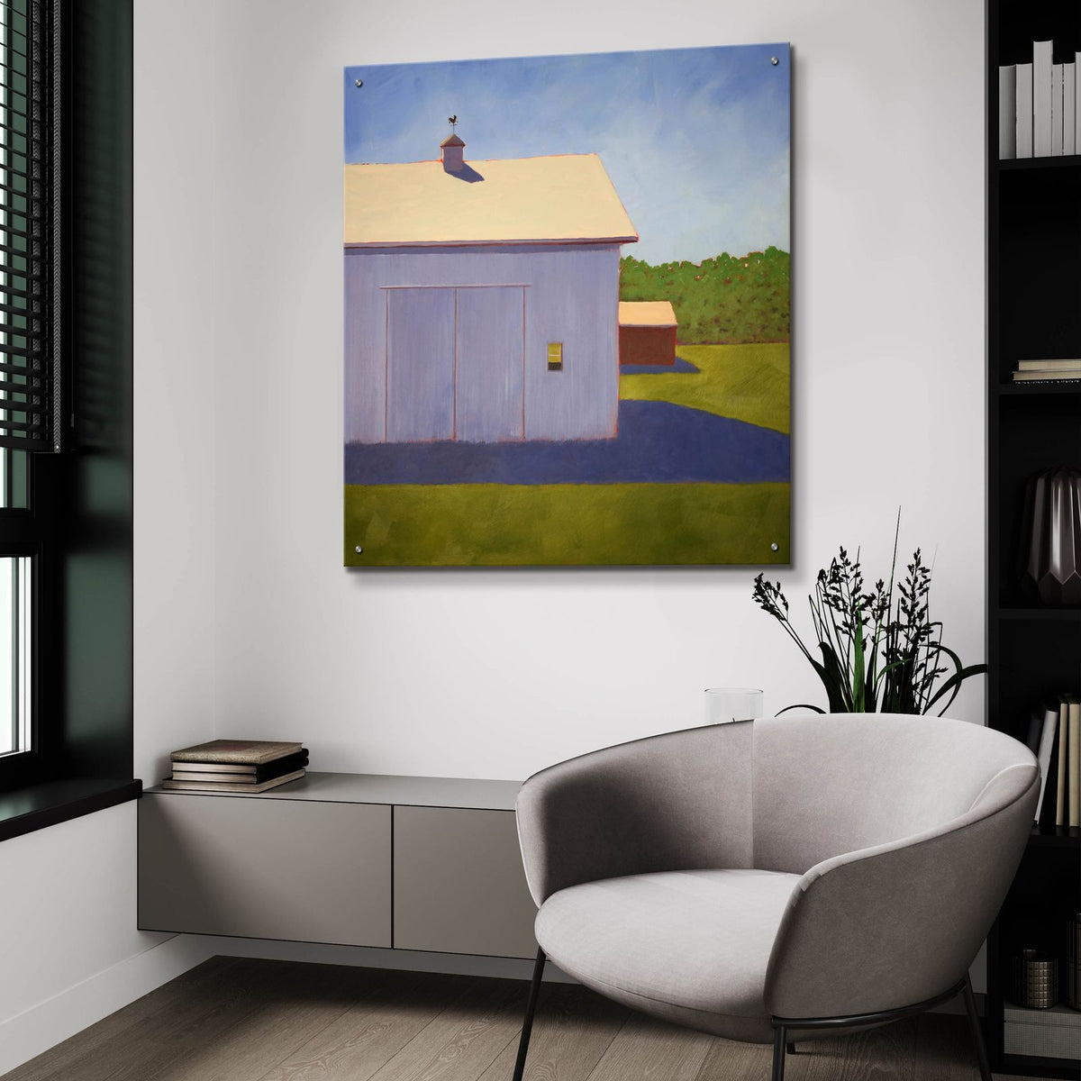 Velvet Violet 1 by Carol Young - 36x36 acrylic wall art in a room