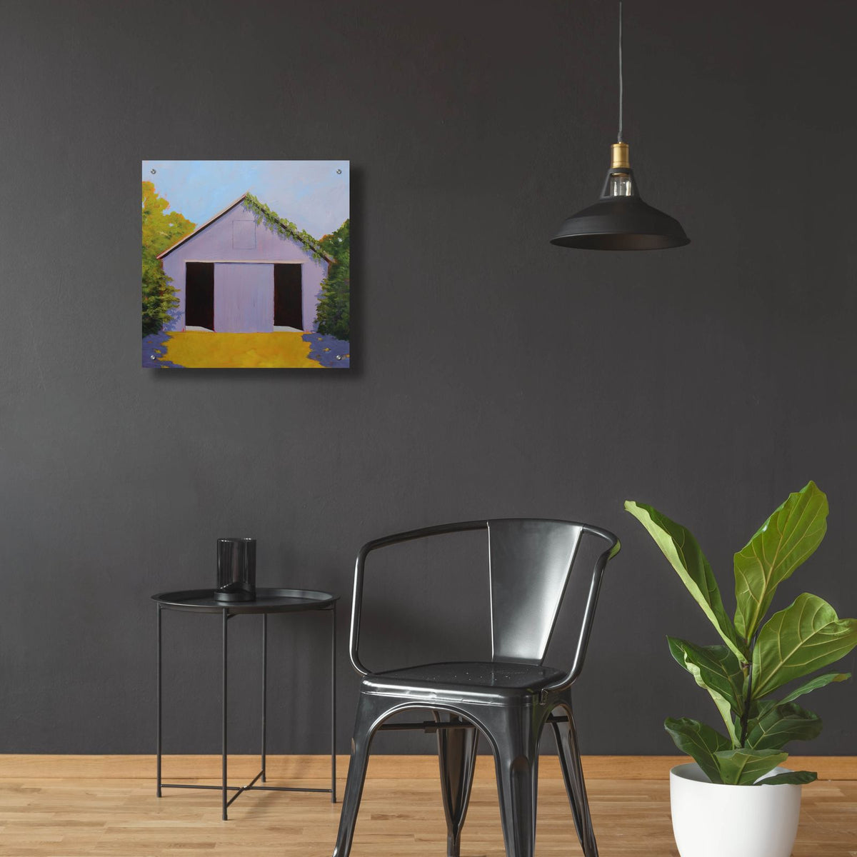 Velvet Violet 2 by Carol Young - 24x24 acrylic wall art in a room