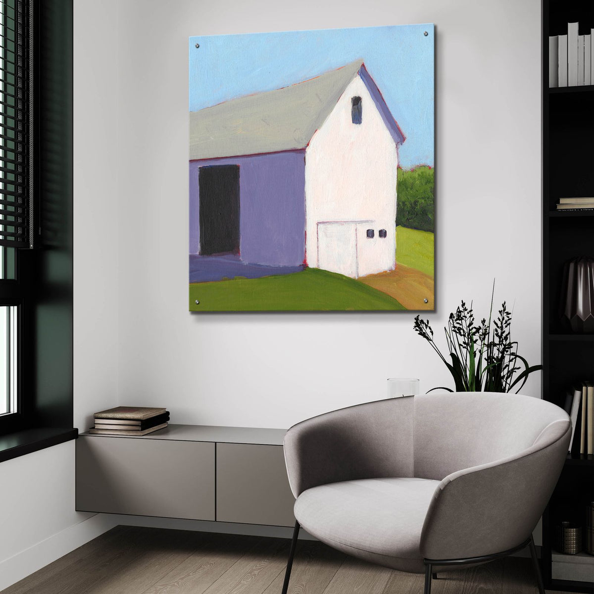 Bucolic Structure 1 by Carol Young - 36x36 acrylic wall art in a room