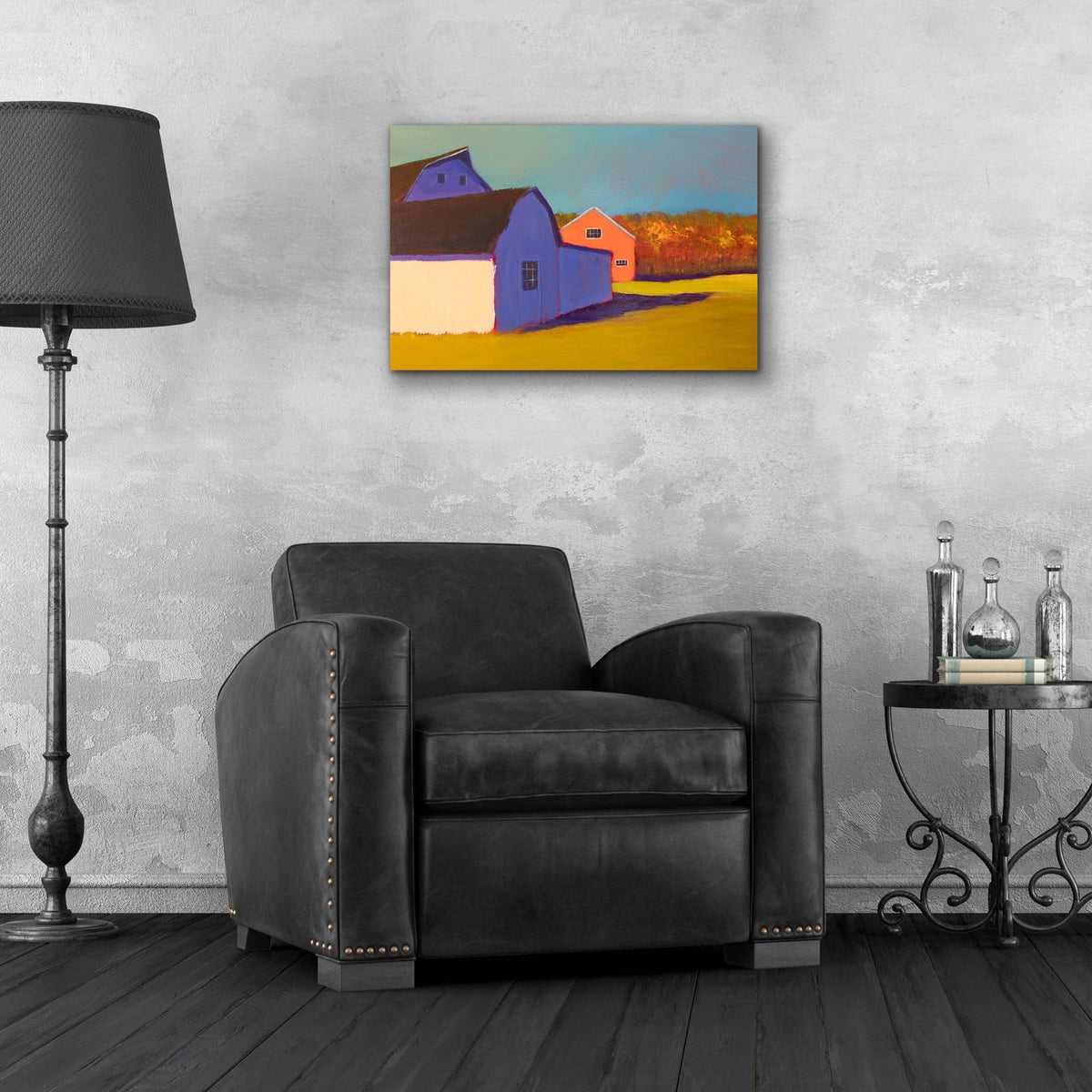 Bucolic Structure 7 by Carol Young - 24x16 acrylic wall art in a room