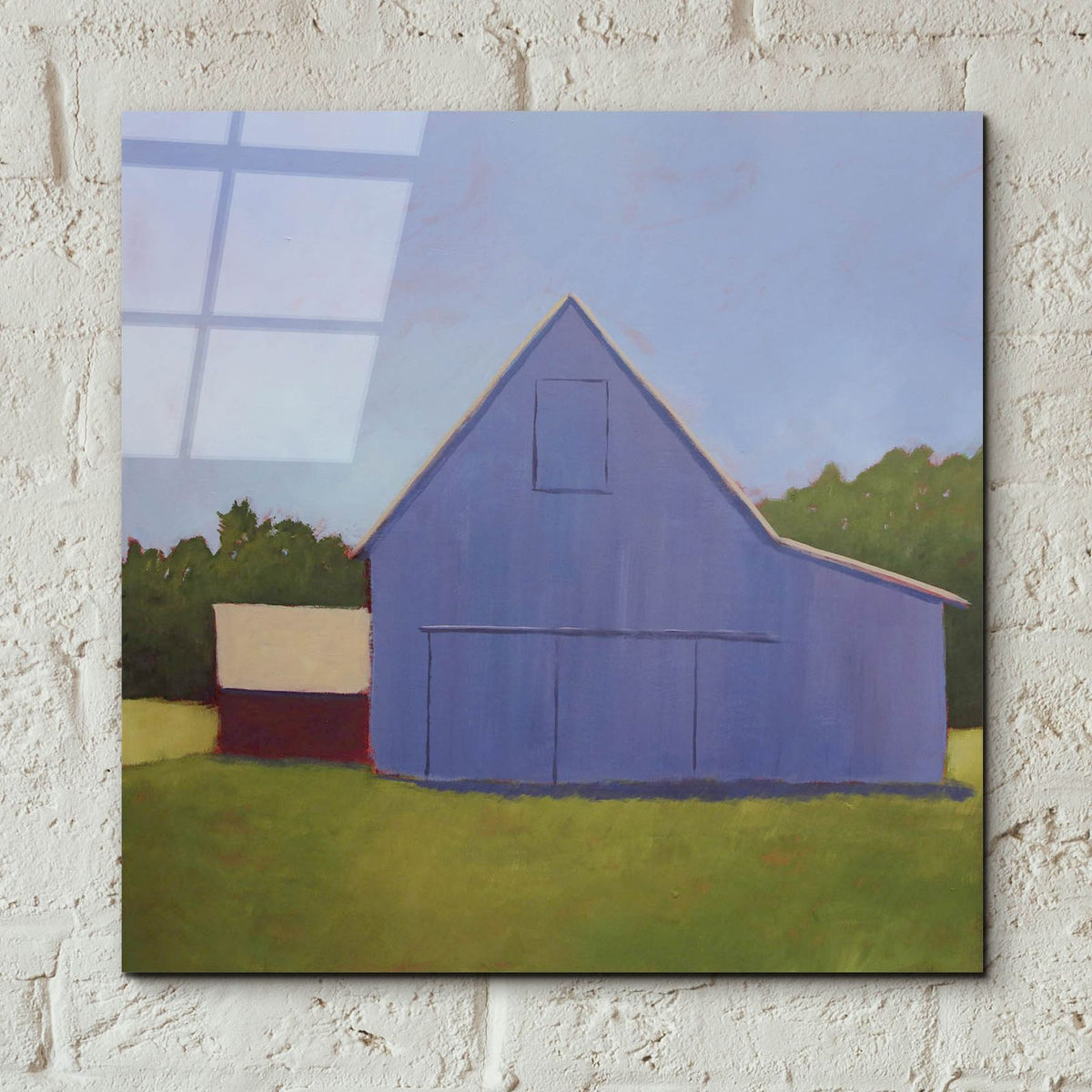 Primary Barns 1 by Carol Young - 12x12 acrylic wall art in a room
