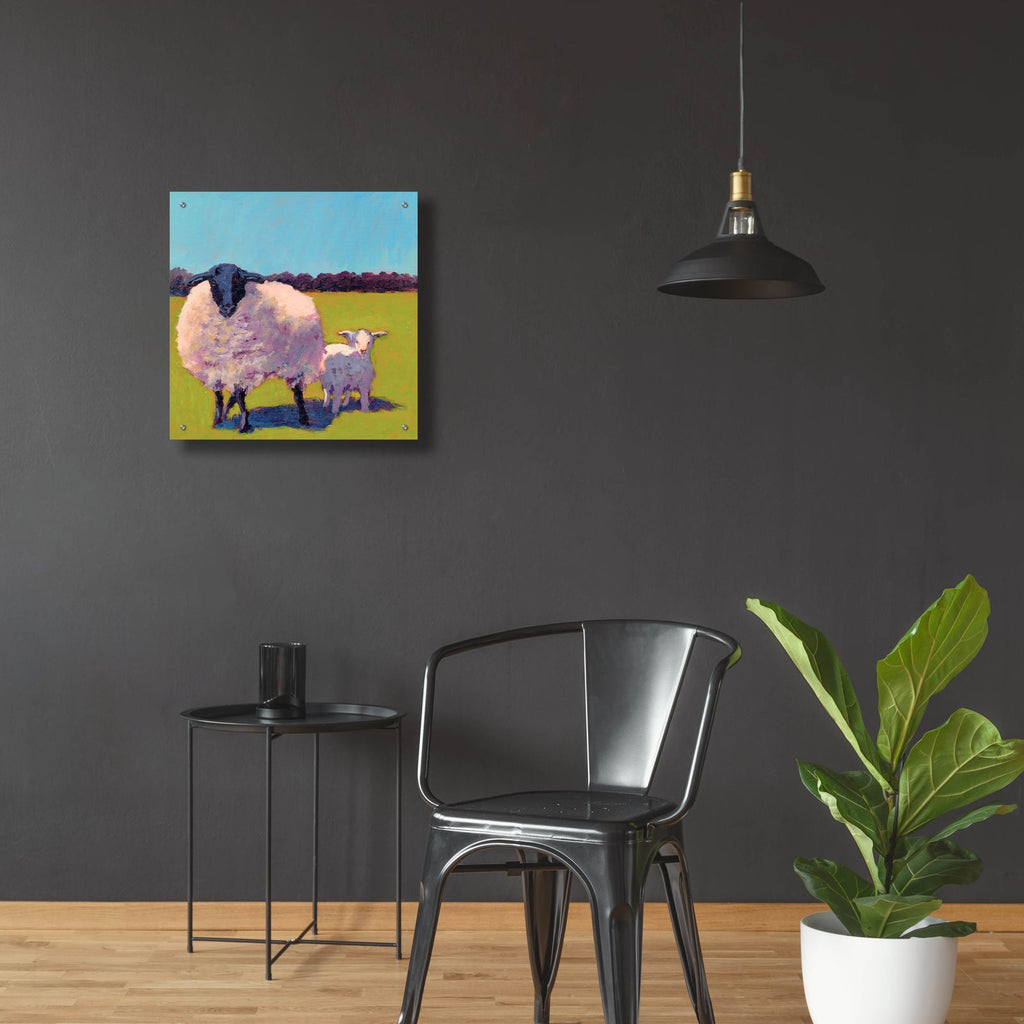 Sheep Pals 3 by Carol Young - 24x24 acrylic wall art in a room