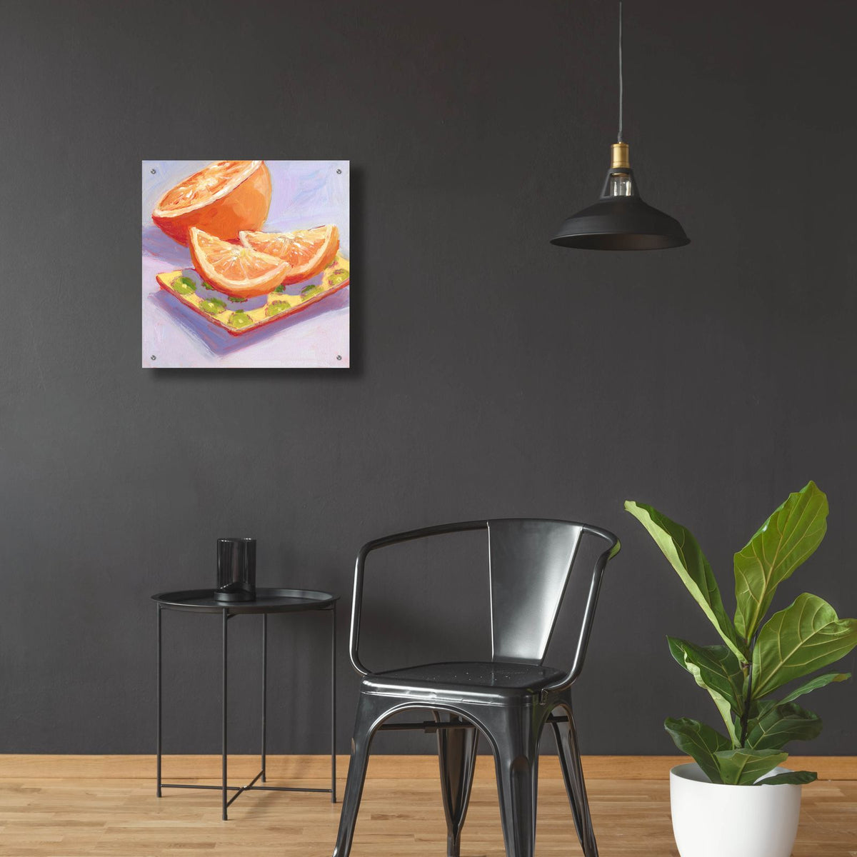 Still Citrus 3 by Carol Young - 24x24 acrylic wall art in a room