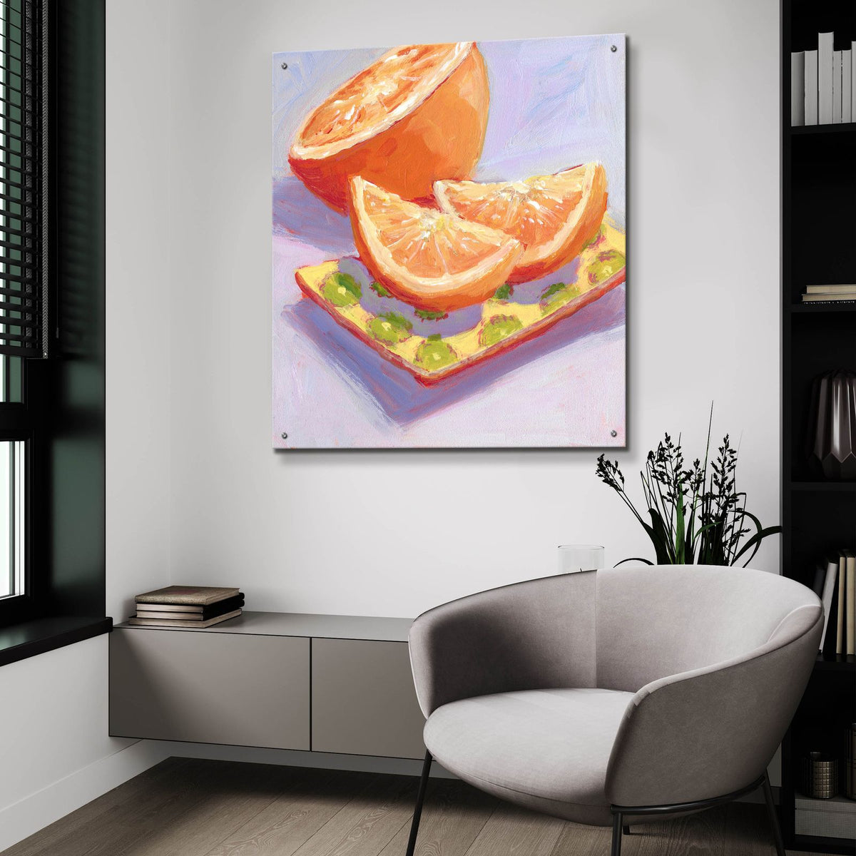 Still Citrus 3 by Carol Young - 36x36 acrylic wall art in a room