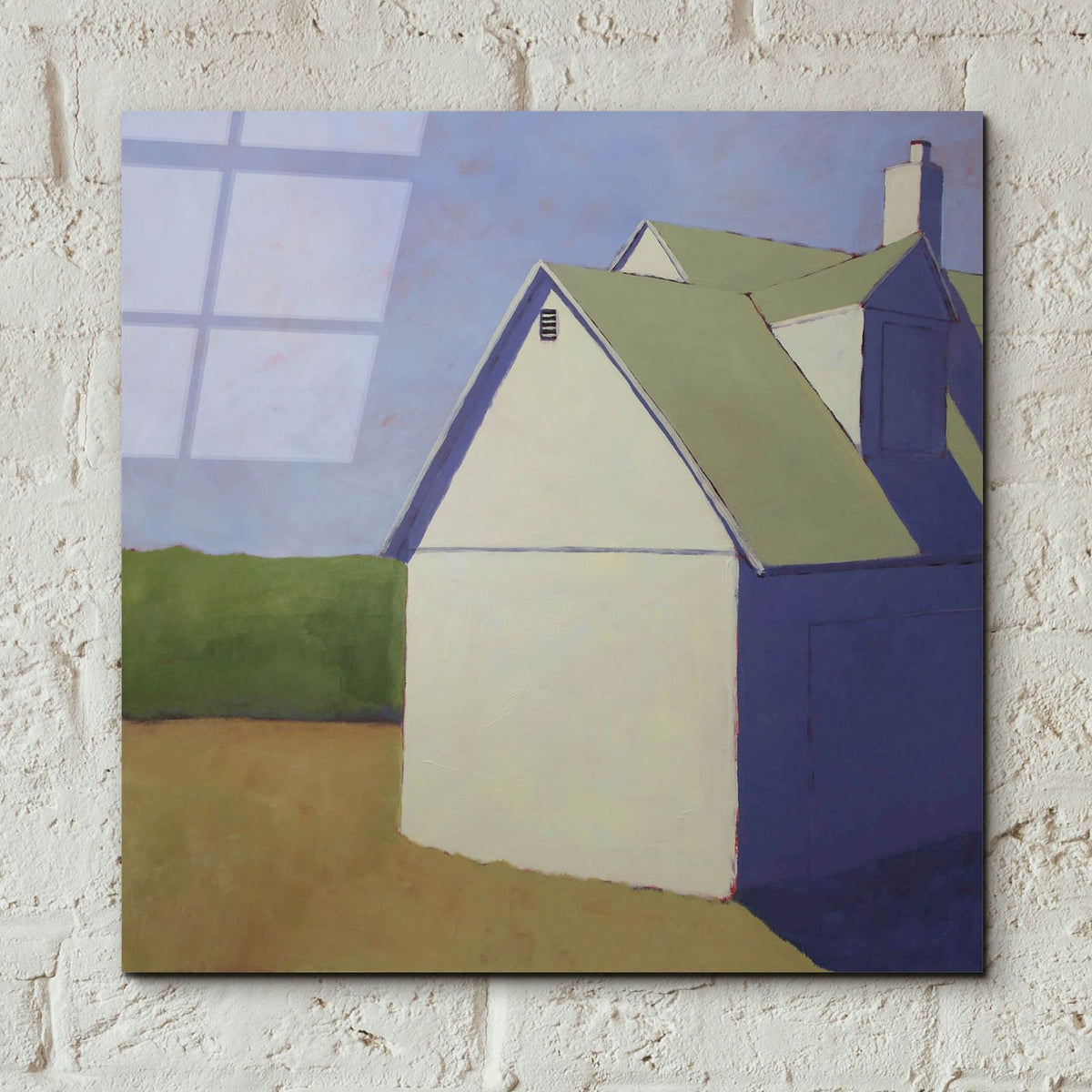 Primary Barns 3 by Carol Young - 12x12 acrylic wall art in a room